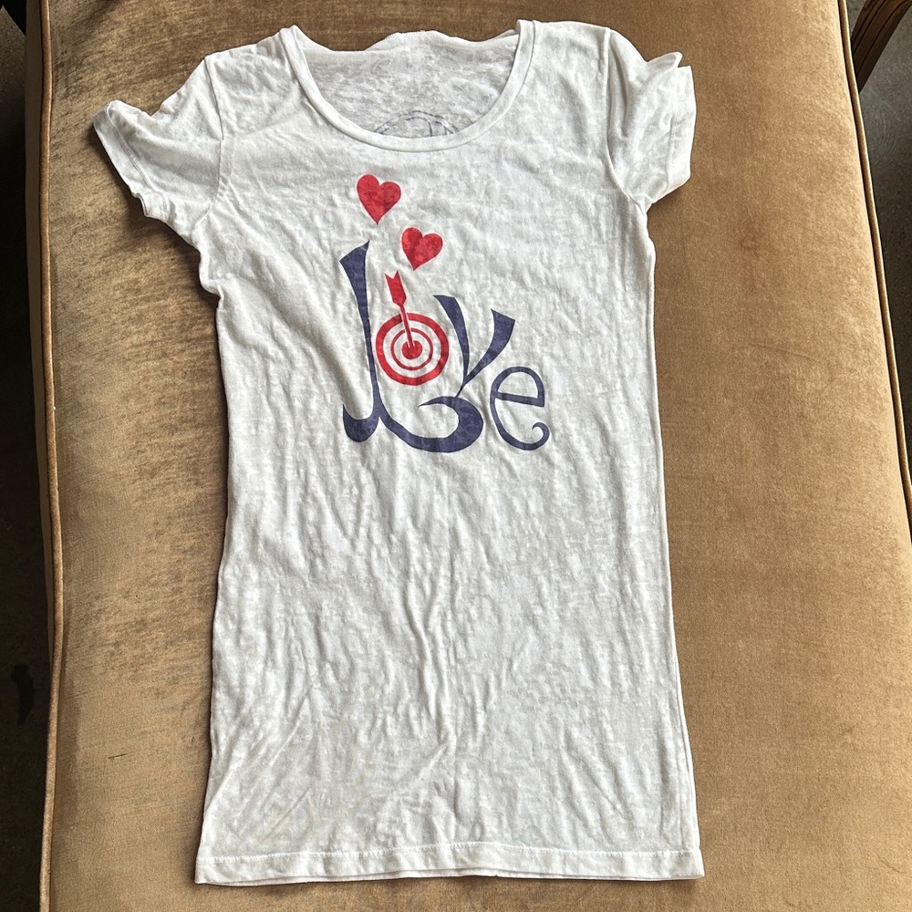 Vintage  late 90s Jet Teeshirt Love arrow Short sleeve S/M